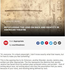 'Appropriate' - show programme article